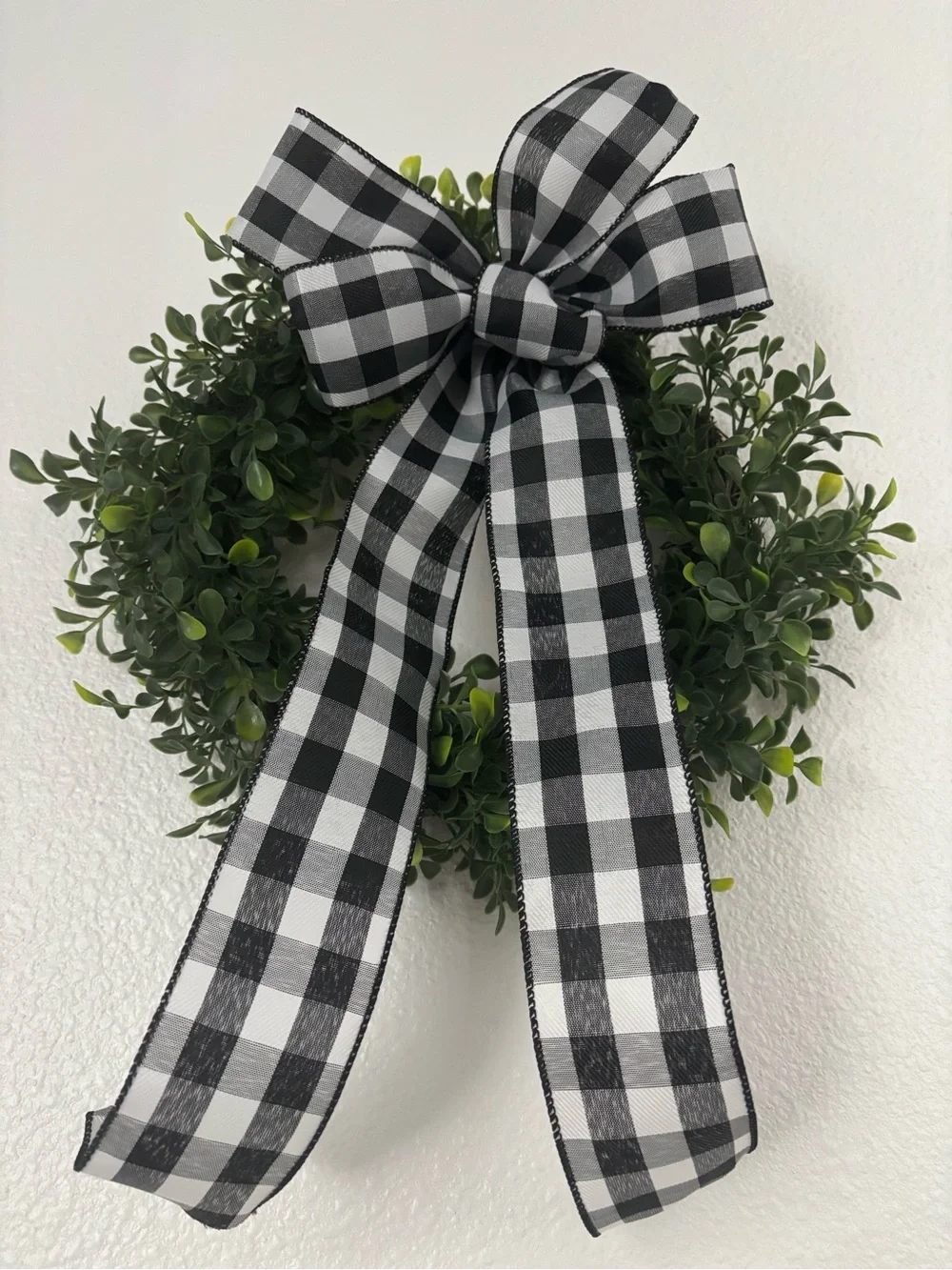 Handmade Buffalo Check Bow DIY Black BOW ONLY Custom Made NEW!! Final Sale